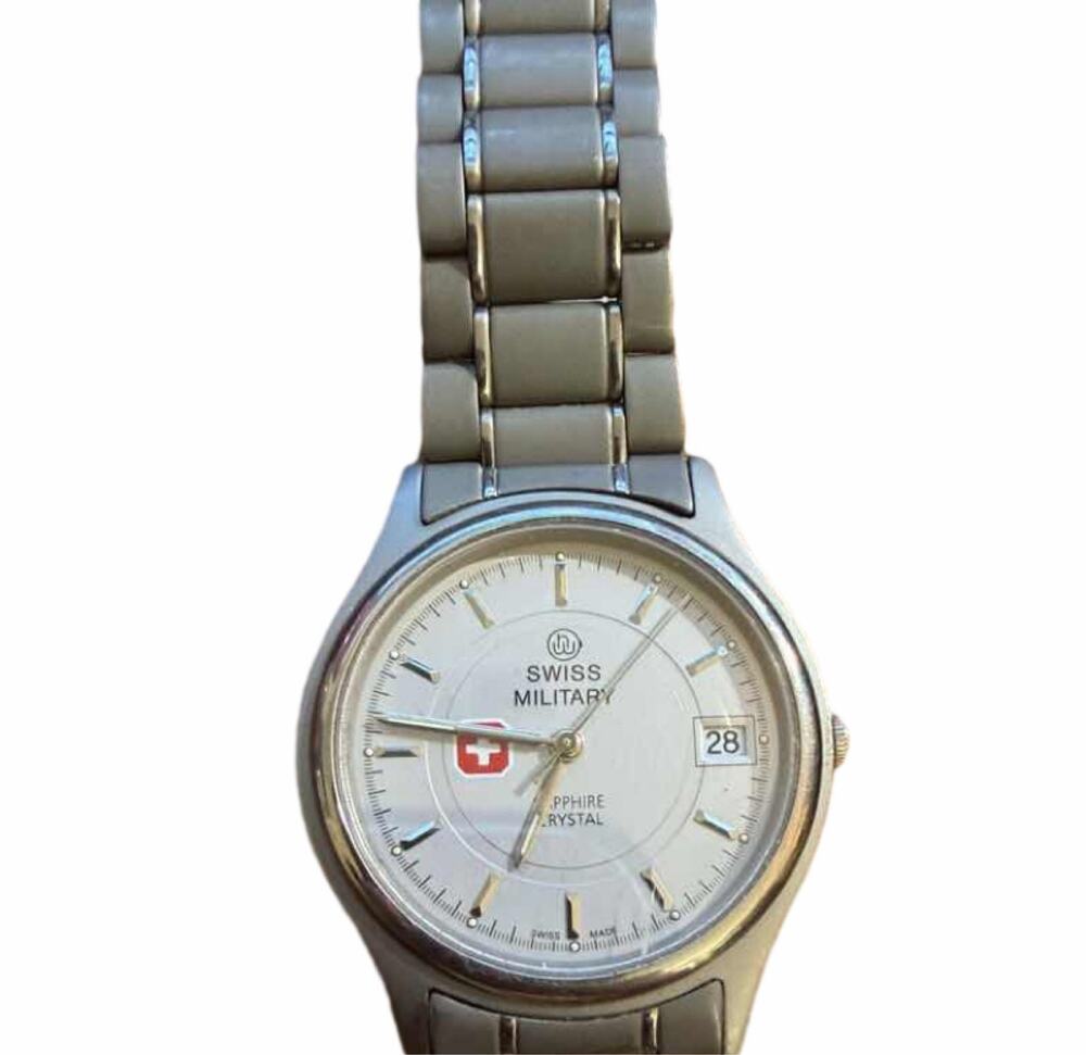 Wenger Swiss Military Men's Watch White Dial Stainless Steel Date Quartz